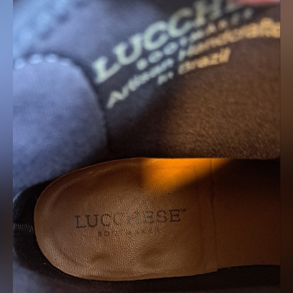 NWOT Lucchese Chelsea Burgundy Leather Casual Cowboy Western Winter Boot SZ 8.5 - Picture 9 of 11